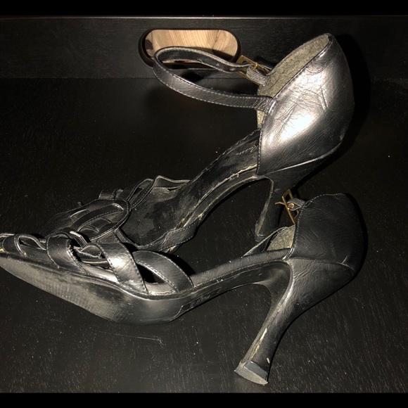 Black Charolette Russe Heels - Picture 4 of 4